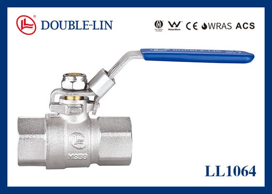 1/4" a 4" valvola a sfera chiudibile a chiave d'ottone di Antivari del filo lungo femminile 25 della femmina X con la maniglia di acciaio inossidabile