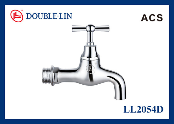Rubinetto d'ottone aperto lento cromato di arresto dell'acqua della maniglia