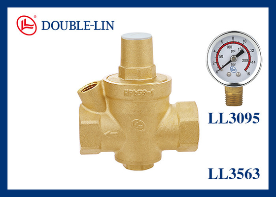 Valvola riduttrice di pressione in ottone 0℃ - 80℃ Temperatura di esercizio 1/2"-2" 16 Bar Filettatura ISO228