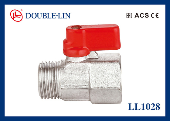 L'ottone femminile Mini Ball Valve With Nickle del maschio X 25 Antivari ha placcato