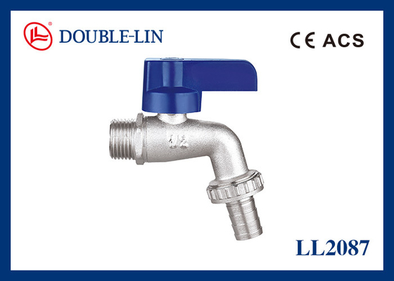 Rubinetti a sfera in ottone con filettatura ISO228, maniglia a leva piatta ABS 1/2" X 3/4", tipo stelo con doppio O-ring