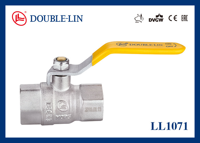 Maniglia di leva Valvola del gas di ottone femmina X femmina fili lunghi 5 bar 1/2 pollice