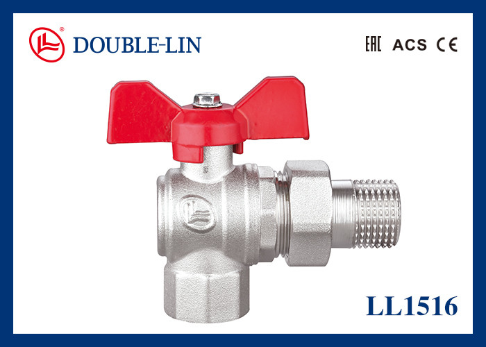 1/2 «a 1" tipo d'ottone femminile di angolo della valvola a sfera del maschio X 25 Antivari con gira il dado con il manico a t