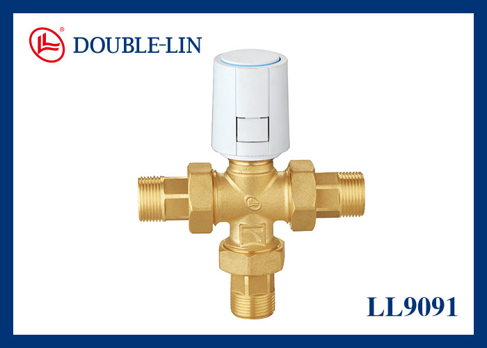 Valvola di divertimento a tre vie motorizzata in ottone 3/4 pollici ISO228 thread