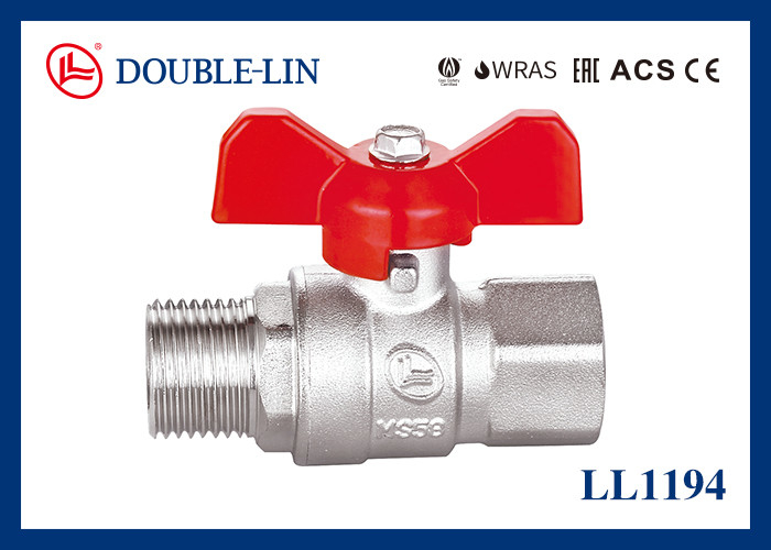 1/4" a 1 1/4" valvola a sfera d'ottone di Antivari del filo lungo femminile 25 del maschio X con il manico a t