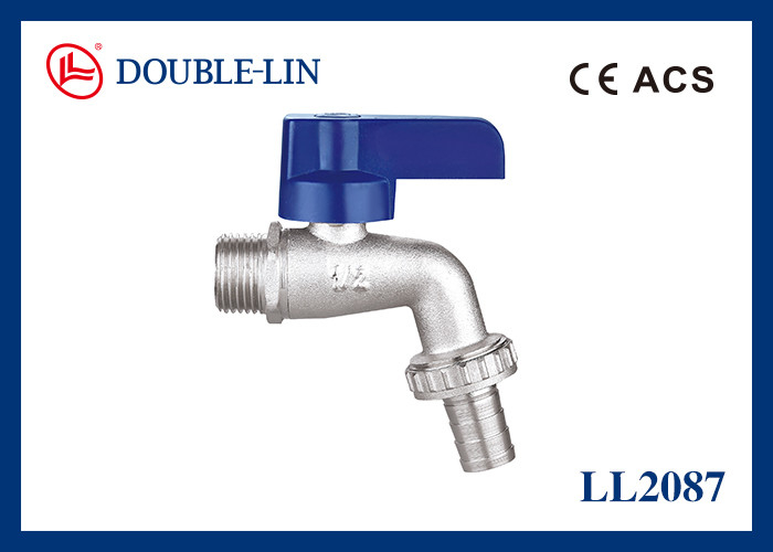 Rubinetti a sfera in ottone con filettatura ISO228, maniglia a leva piatta ABS 1/2" X 3/4", tipo stelo con doppio O-ring