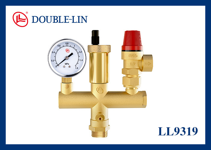 1/2" Componente di sicurezza del serbatoio idrico ISO228 Thread 16bar Valvola in ottone