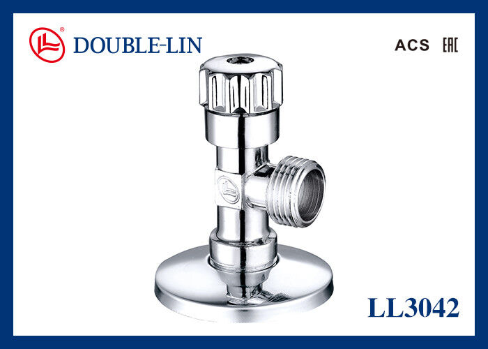 Valvole ad angolo in ottone cromato lucido 1/2" x 3/8"